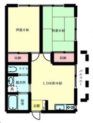 サンケイハイツ江戸川Ⅱの物件間取画像